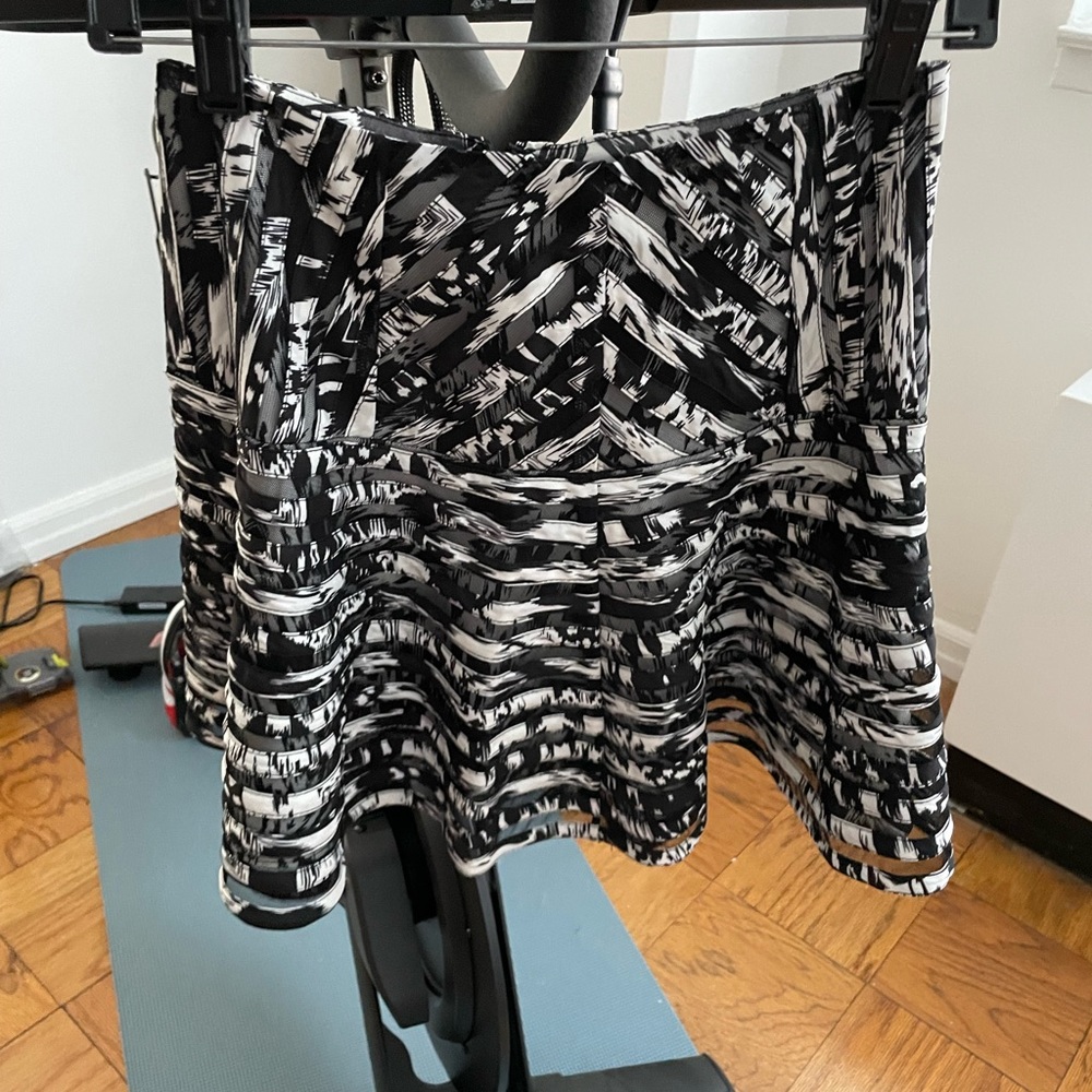 Parker mixed print mini skirt